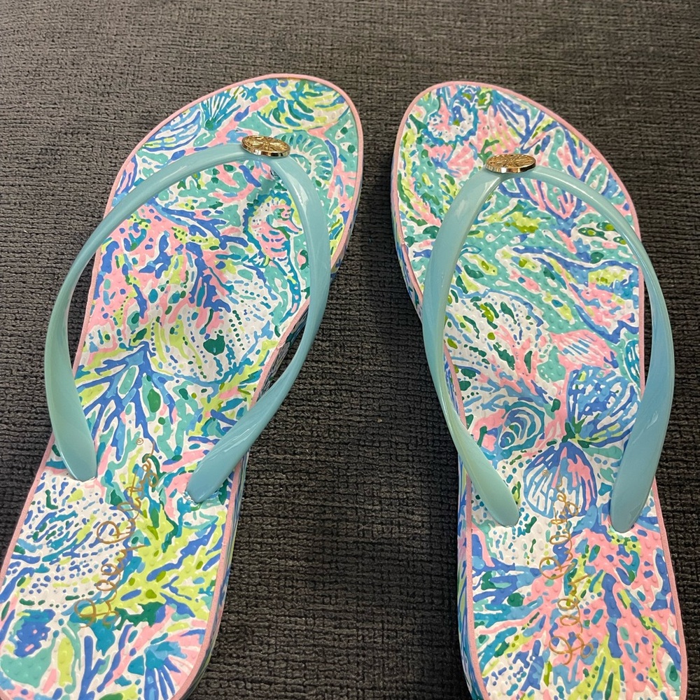 Lilly Pulitzer Colorful Flip Flop Sandals